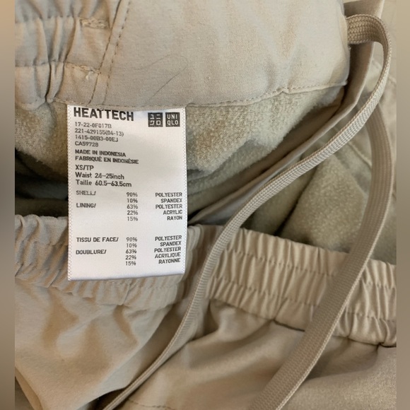 UNIQLO Beige Heattech Pile-lined Long Pants - Picture 4 of 4
